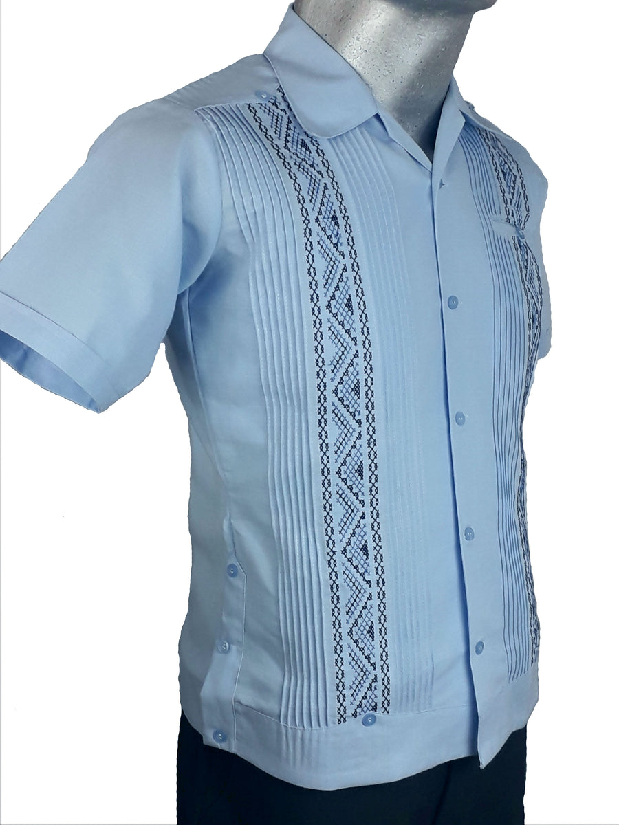 Guayabera Presidencial de Lino Azul Cielo – iq shop mx