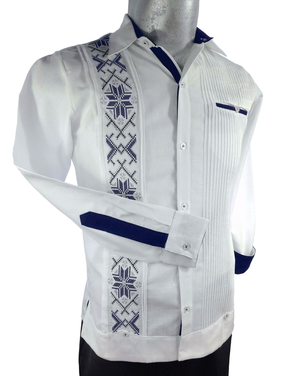 Camisas Guayaberas Pantalon Azul Con Guayabera De Lino Outfit Con