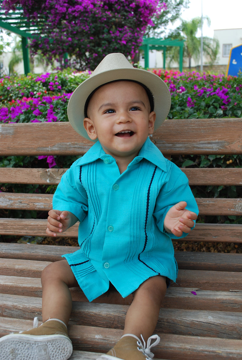 Traje Guayabera Camisas Guayaberas Para Bebes Guayabera Niño Blusa
