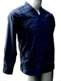 Guayabera Clásica Manga Larga Azul Marino