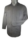 Guayabera Clásica Manga Larga Gris