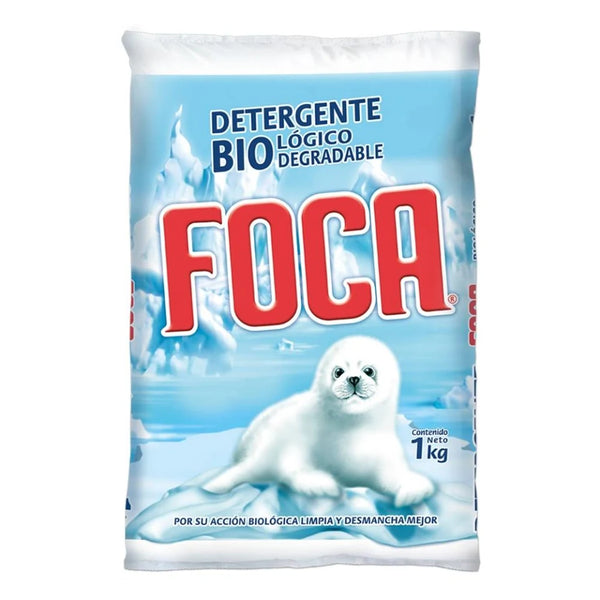 Detergente Foca 1kg (Caja con 10 bolsas de 1kg c/u)
