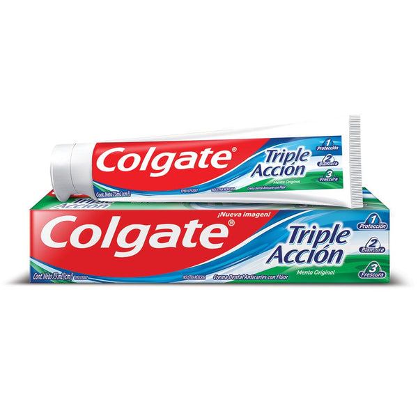 Pasta dental Colgate Triple Acción 75ml. (Caja con 72 pastas c/u)