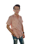 Guayabera Clásica Canela de Algodón Manga Corta