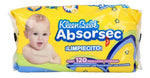 Toalla húmeda Absorsec 120 piezas (Caja con 24 paquetes de 120 c/u)
