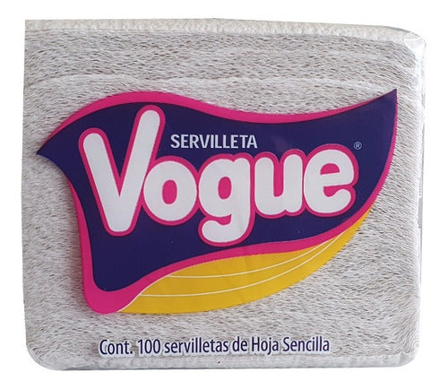 Servilleta Vogue 100 piezas (Caja con 48 paquetes de 100 c/u)