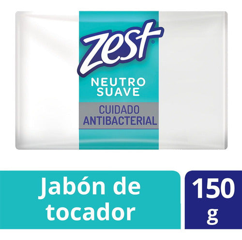 Zest Jabón de Tocador Neutro 150g (Caja con 72 jabones de 150g c/u)