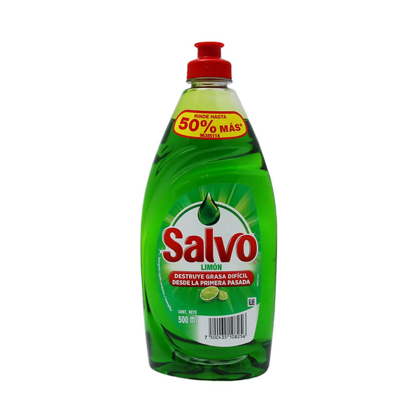 Detergente líquido Salvo 500ml (Caja con 10 botes de 500ml c/u)