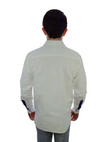 Guayabera de Lino José manga larga Blanca con bordado