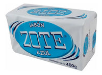 Jabón de barra Zote azul 400g (Caja con 25 piezas de 400g c/u)